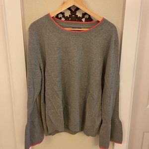 J. Crew Tipped Flare-Sleeve Sweater XXL